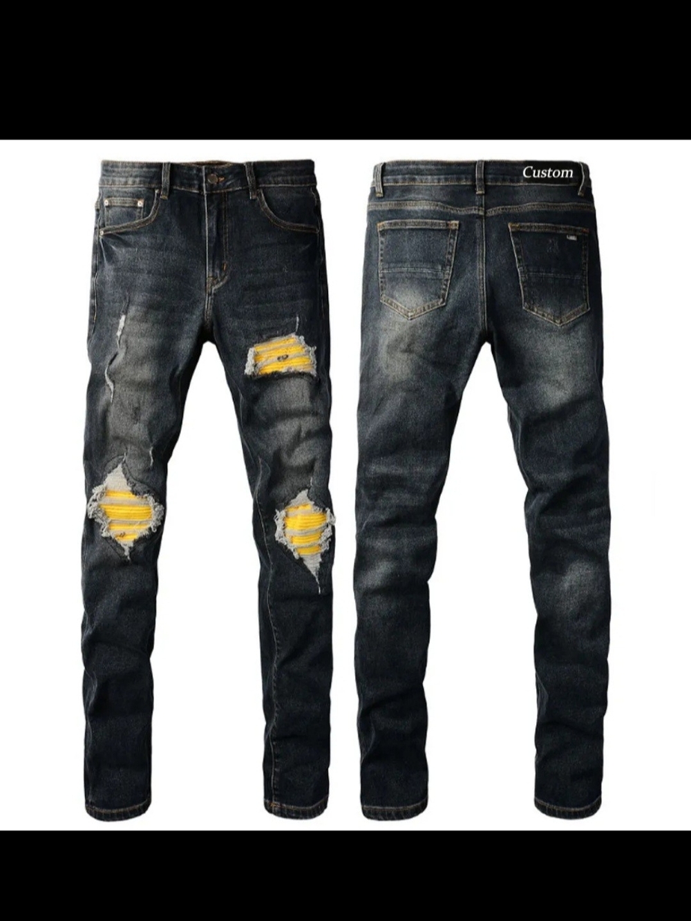 Skinny Accessory - Black with Yellow Accent